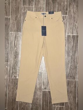 NEW VRST Limitless 5 Pocket Athletic Pants Mens 30X30 Tan Golf Chino Stretch